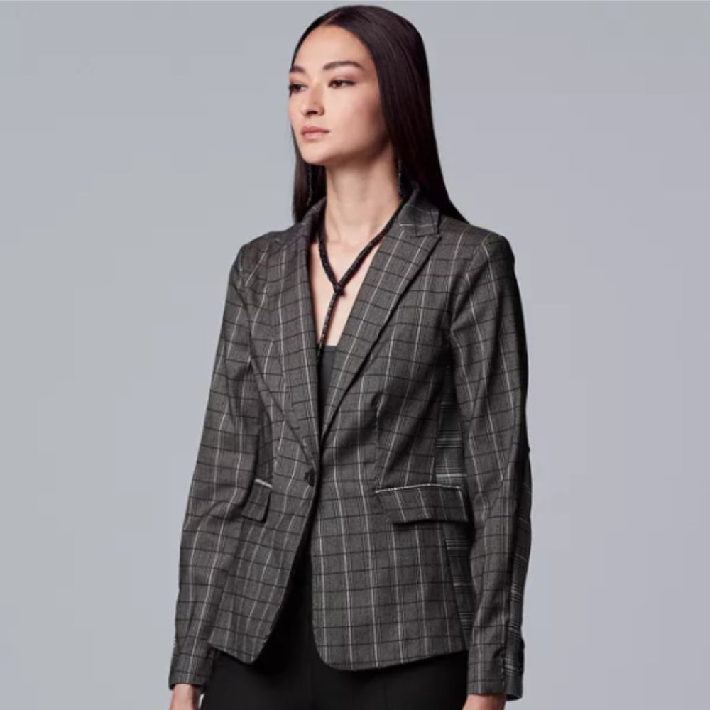 Simply Vera Vera Wang | Mixed Plaid Blazer